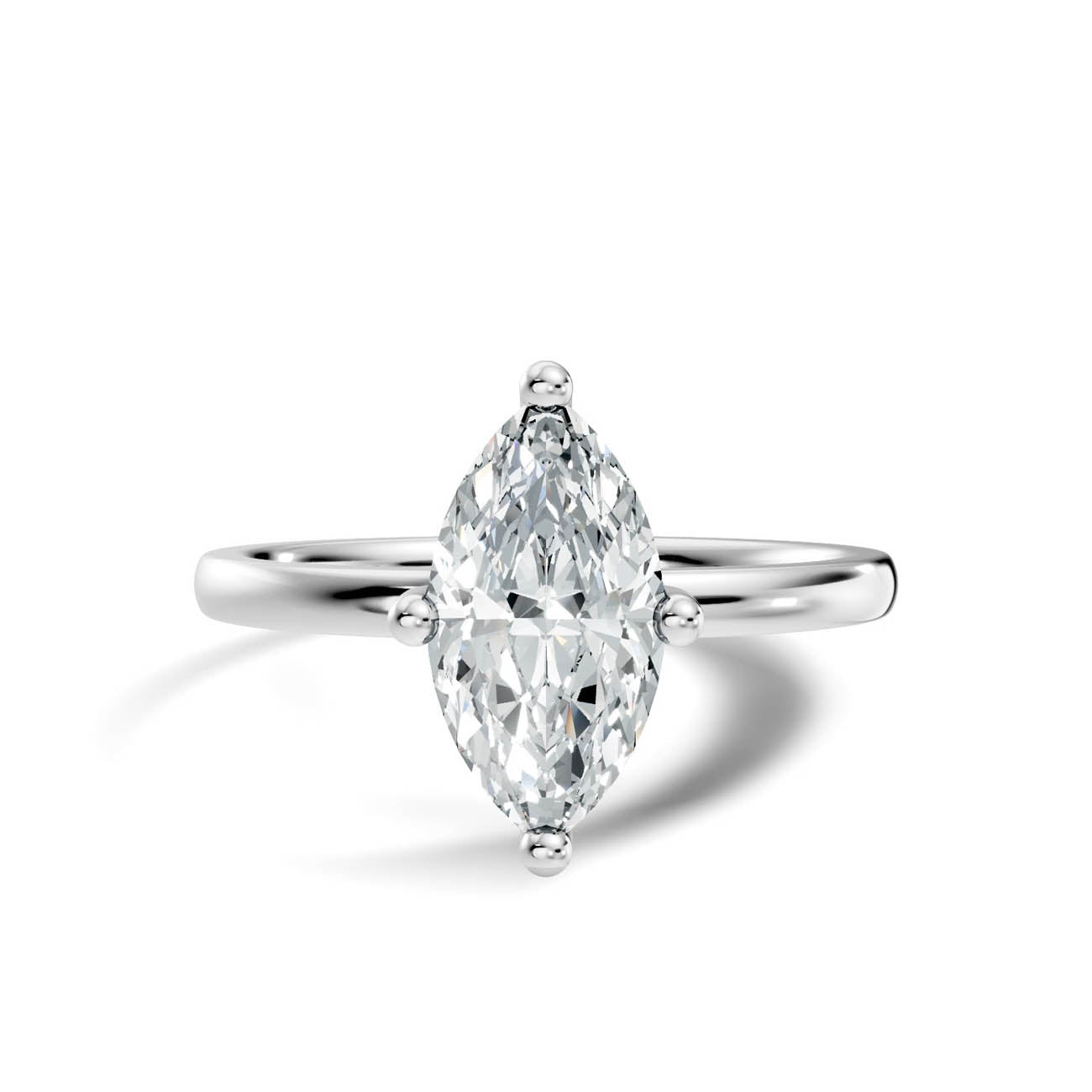 1.00 Ct. Marquise Cut Diamond Solitaire Engagement Ring (21-d copy) 10