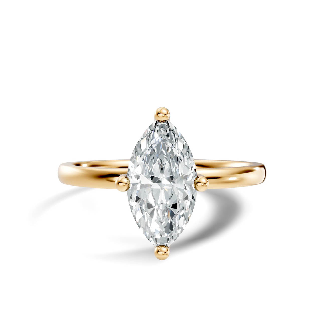 1.00 Ct. Marquise Cut Diamond Solitaire Engagement Ring (21-d copy) 3