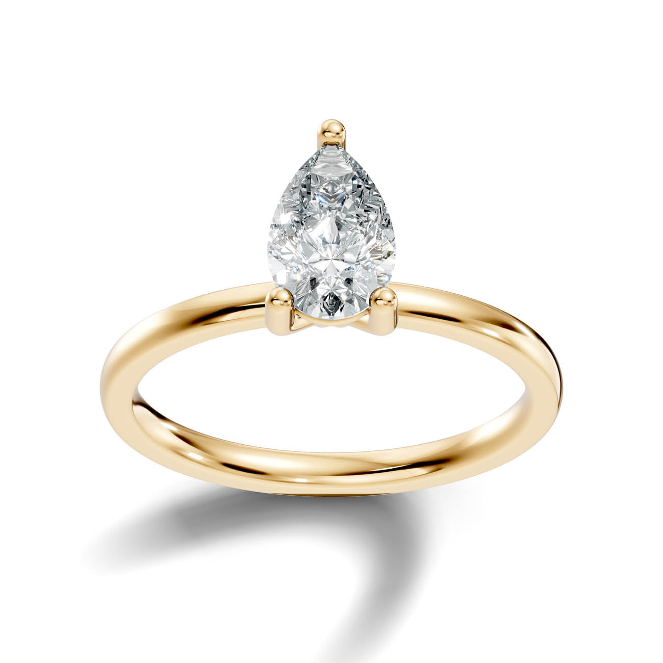 1.00 Ct. Pear Cut Diamond Solitaire Ring (21-f copy) 4