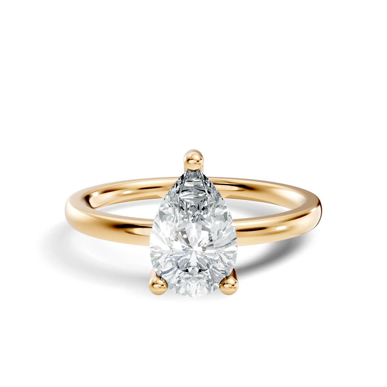 1.00 Ct. Pear Cut Diamond Solitaire Ring (21-f copy) 3