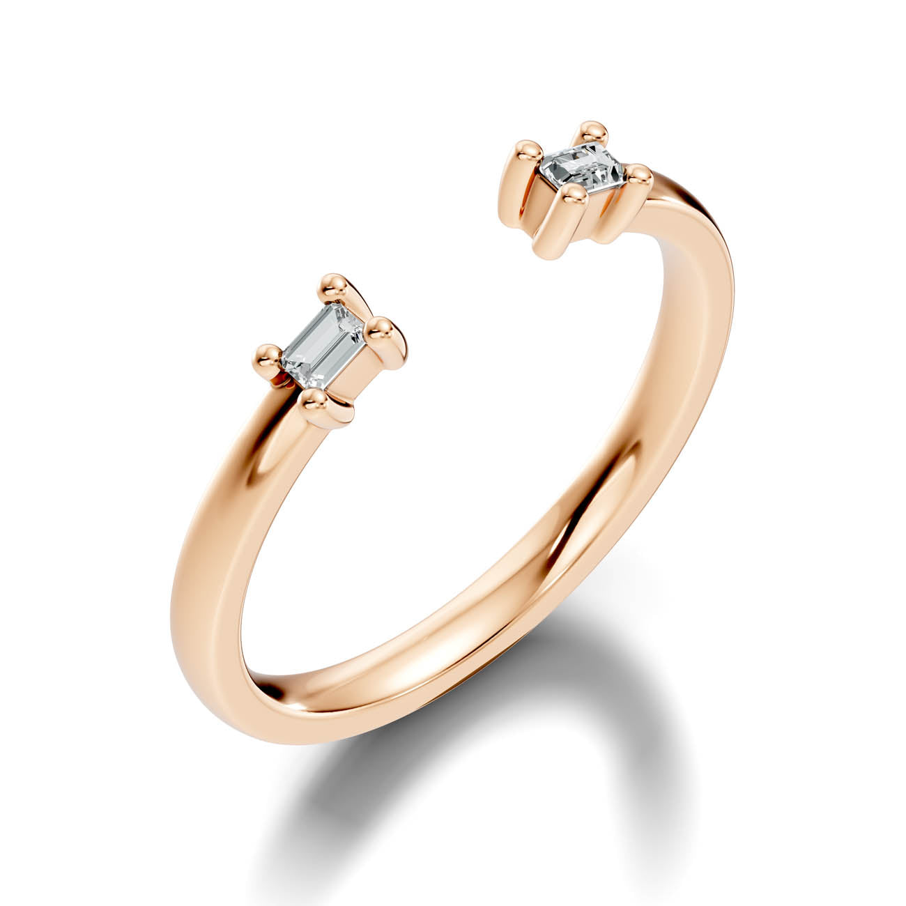 .10 Ct. Open Baguette Diamond Toi et Moi Ring with Double Solitaire Design (24-b copy) 6
