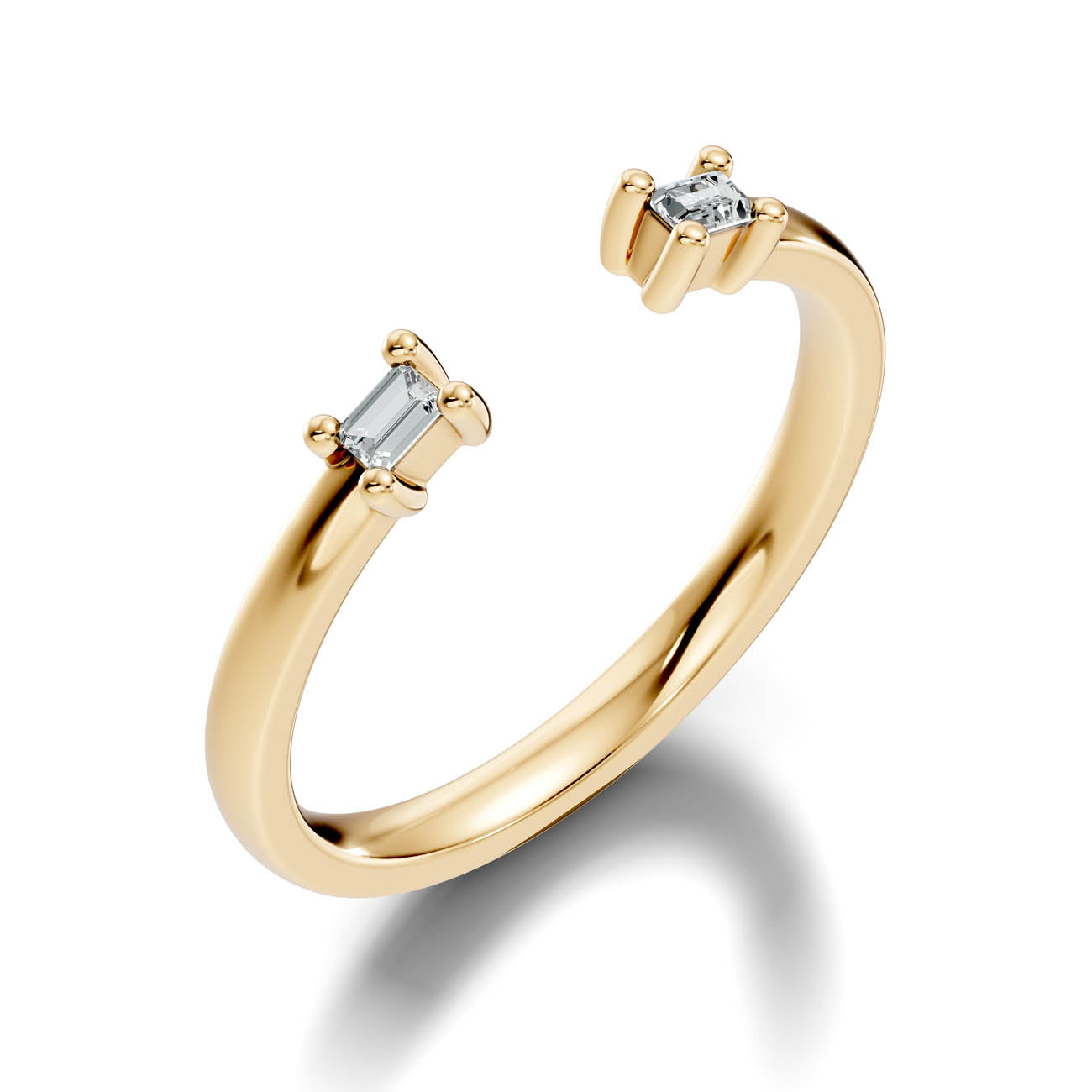 .10 Ct. Open Baguette Diamond Toi et Moi Ring with Double Solitaire Design (24-b copy) 13
