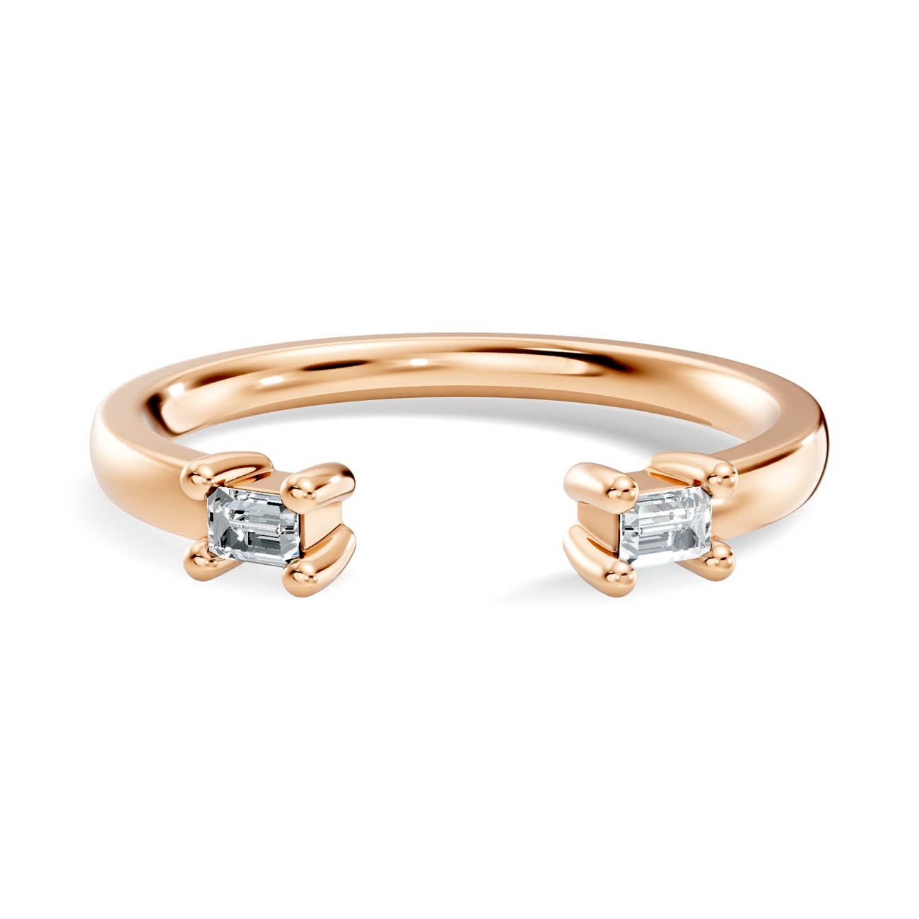 .10 Ct. Open Baguette Diamond Toi et Moi Ring with Double Solitaire Design (24-b copy) 14