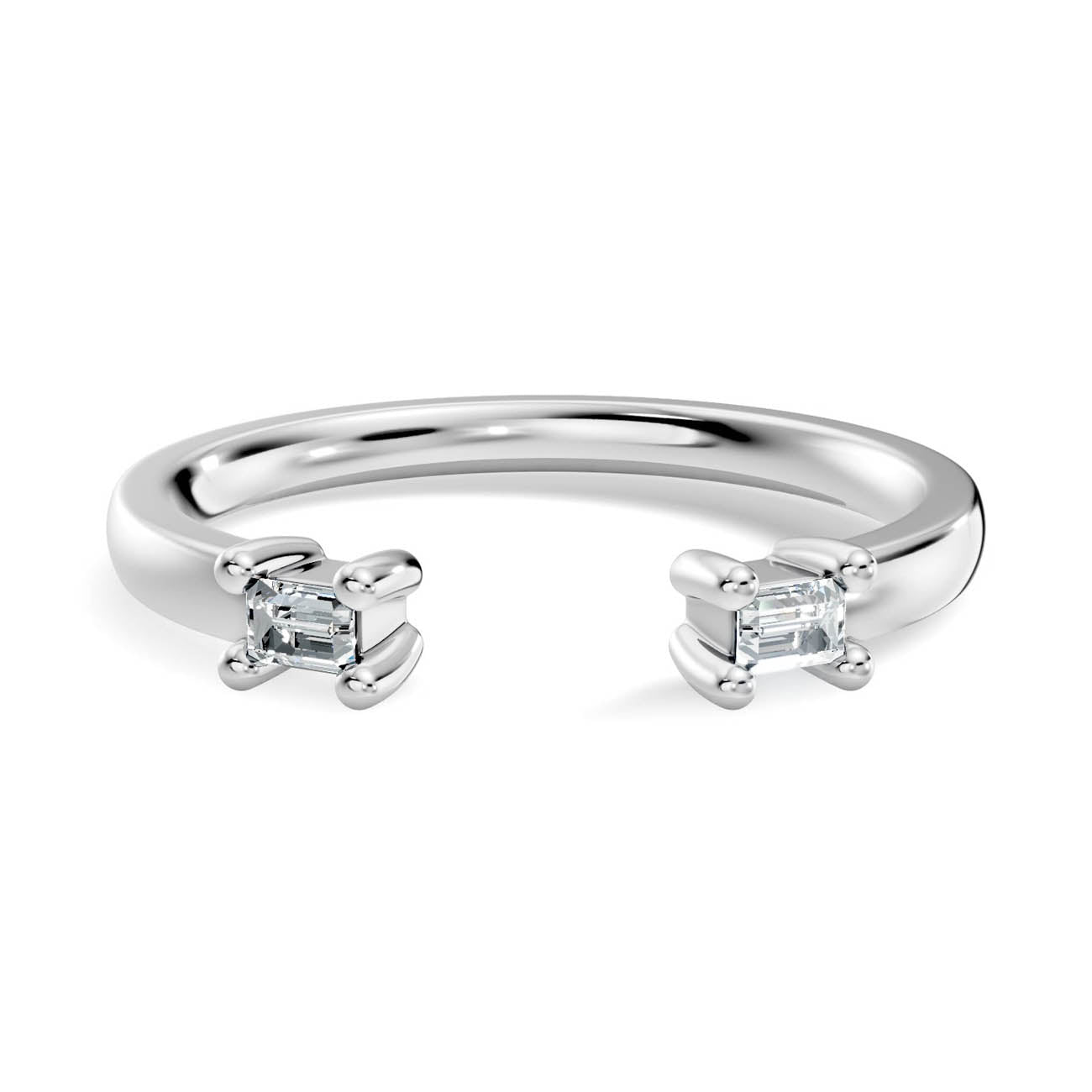 .10 Ct. Open Baguette Diamond Toi et Moi Ring with Double Solitaire Design (24-b copy) 15