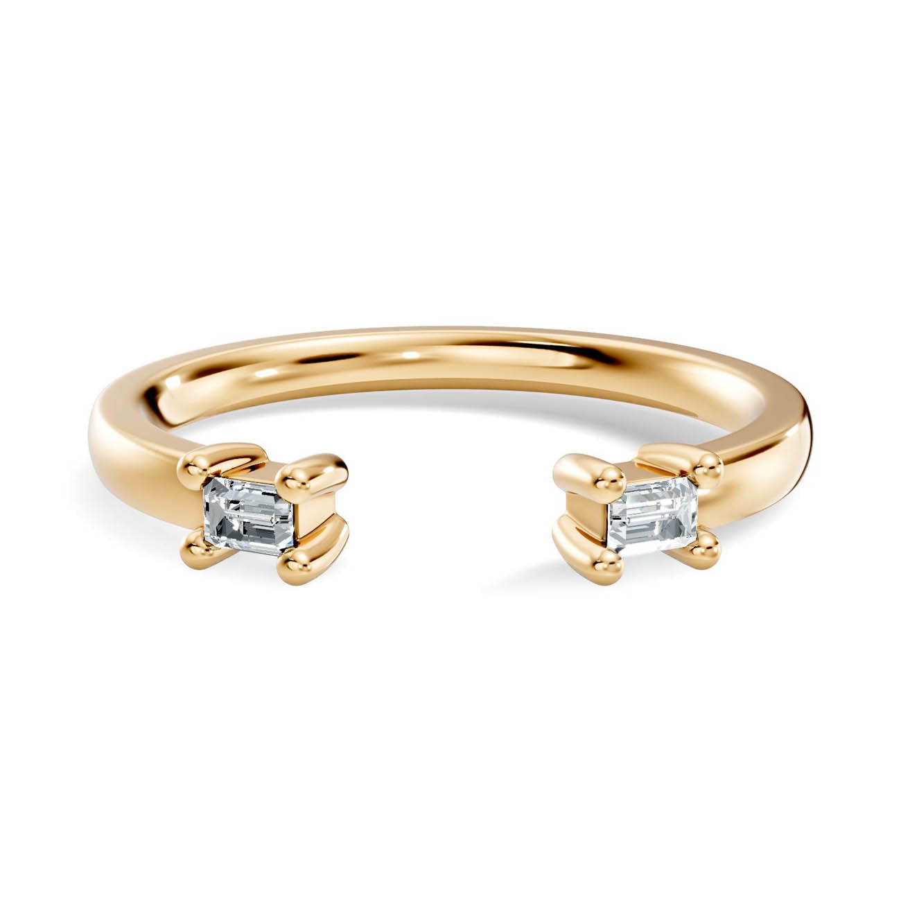 .10 Ct. Open Baguette Diamond Toi et Moi Ring with Double Solitaire Design (24-b copy)