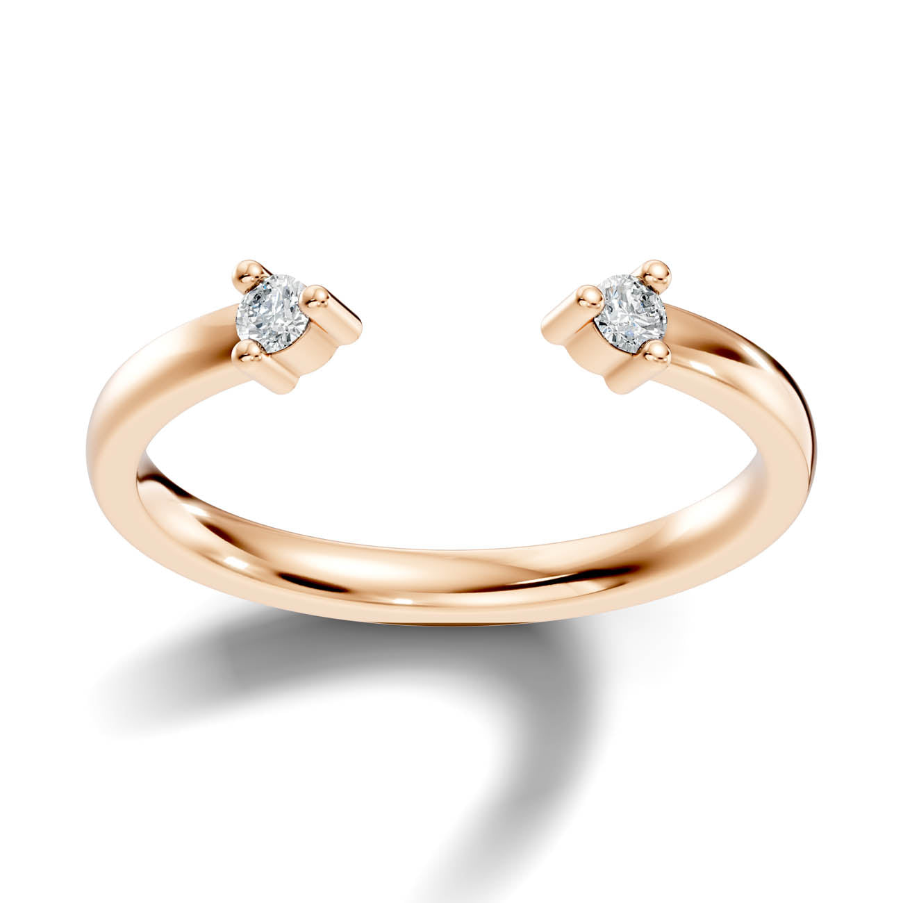 .10 Ct. Open Cuff Diamond Ring with Dual Four-Prong Settings (24-c copy) 7