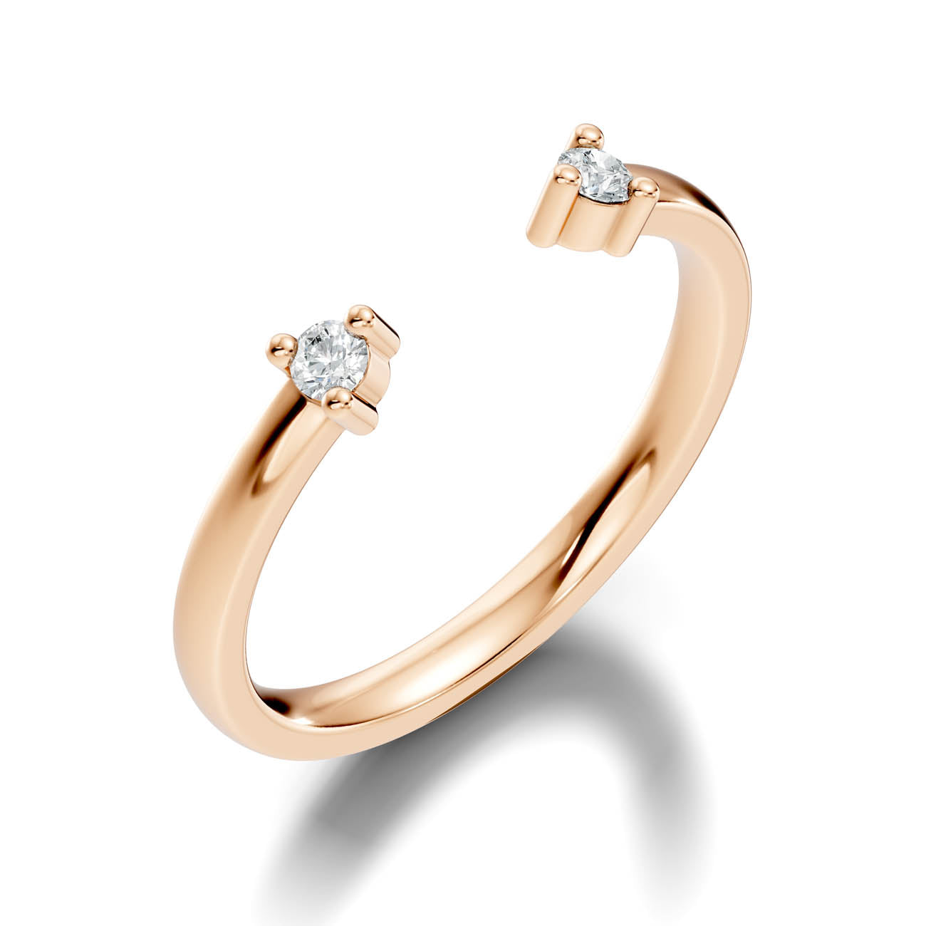 .10 Ct. Open Cuff Diamond Ring with Dual Four-Prong Settings (24-c copy) 9