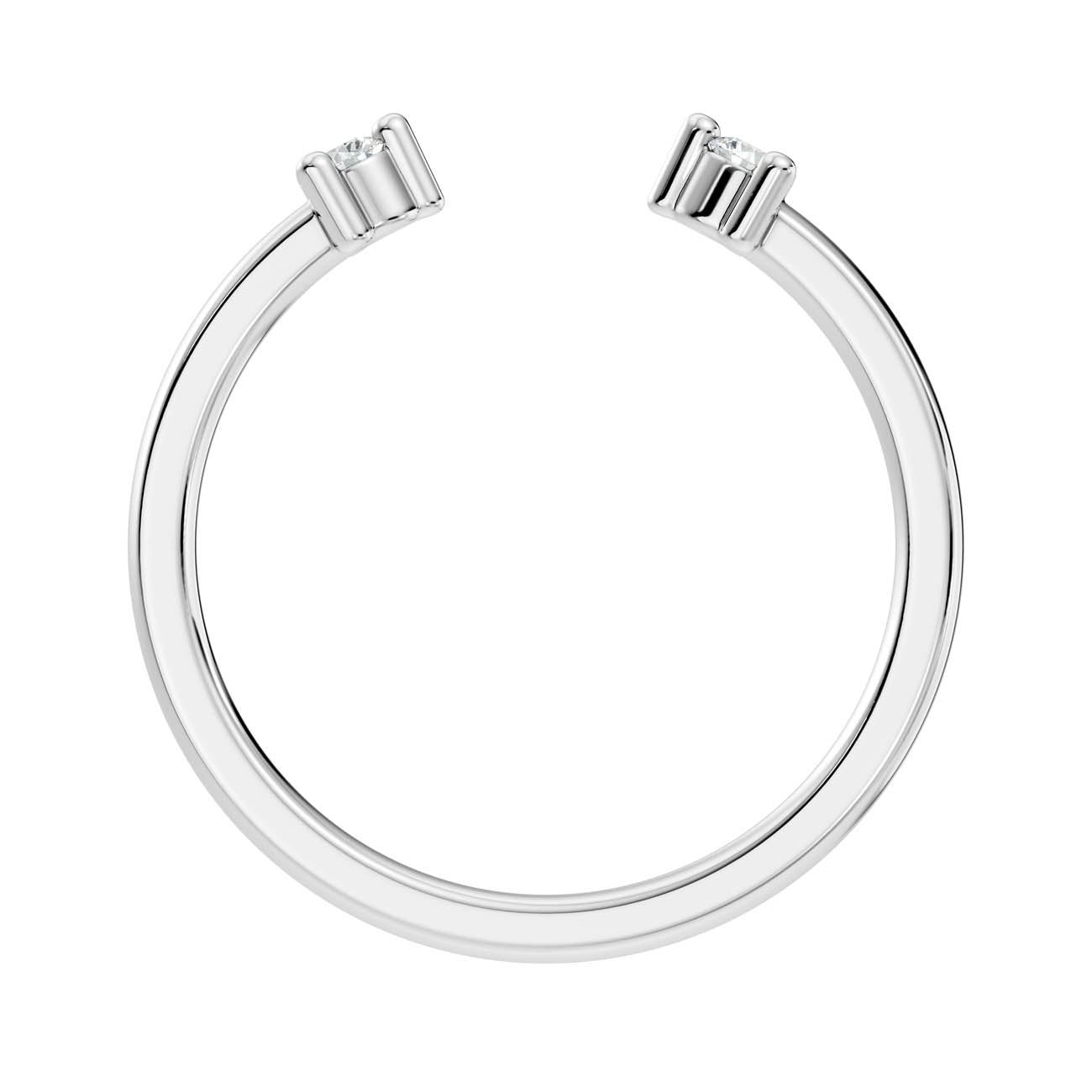 .10 Ct. Open Cuff Diamond Ring with Dual Four-Prong Settings (24-c copy) 11