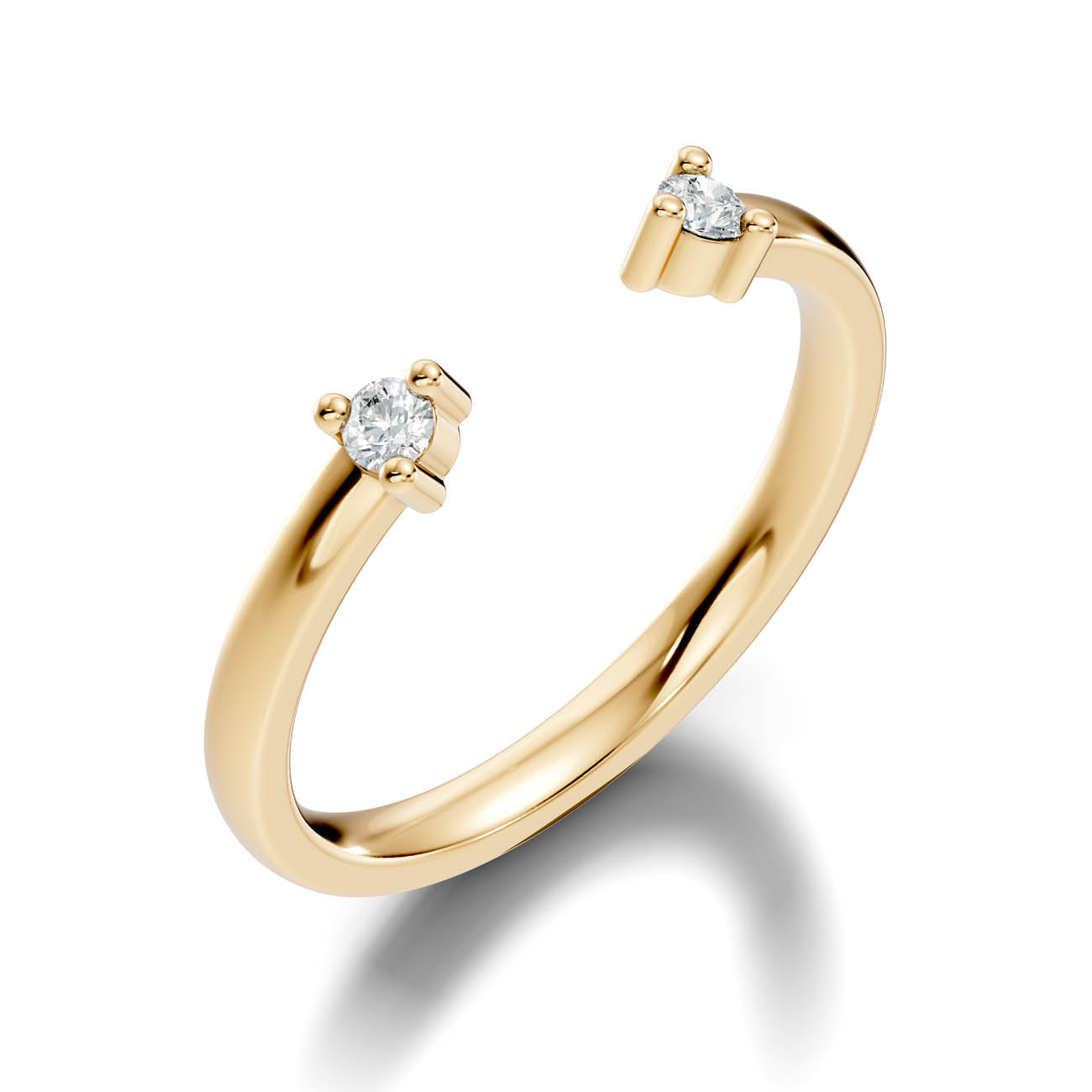 .10 Ct. Open Cuff Diamond Ring with Dual Four-Prong Settings (24-c copy)