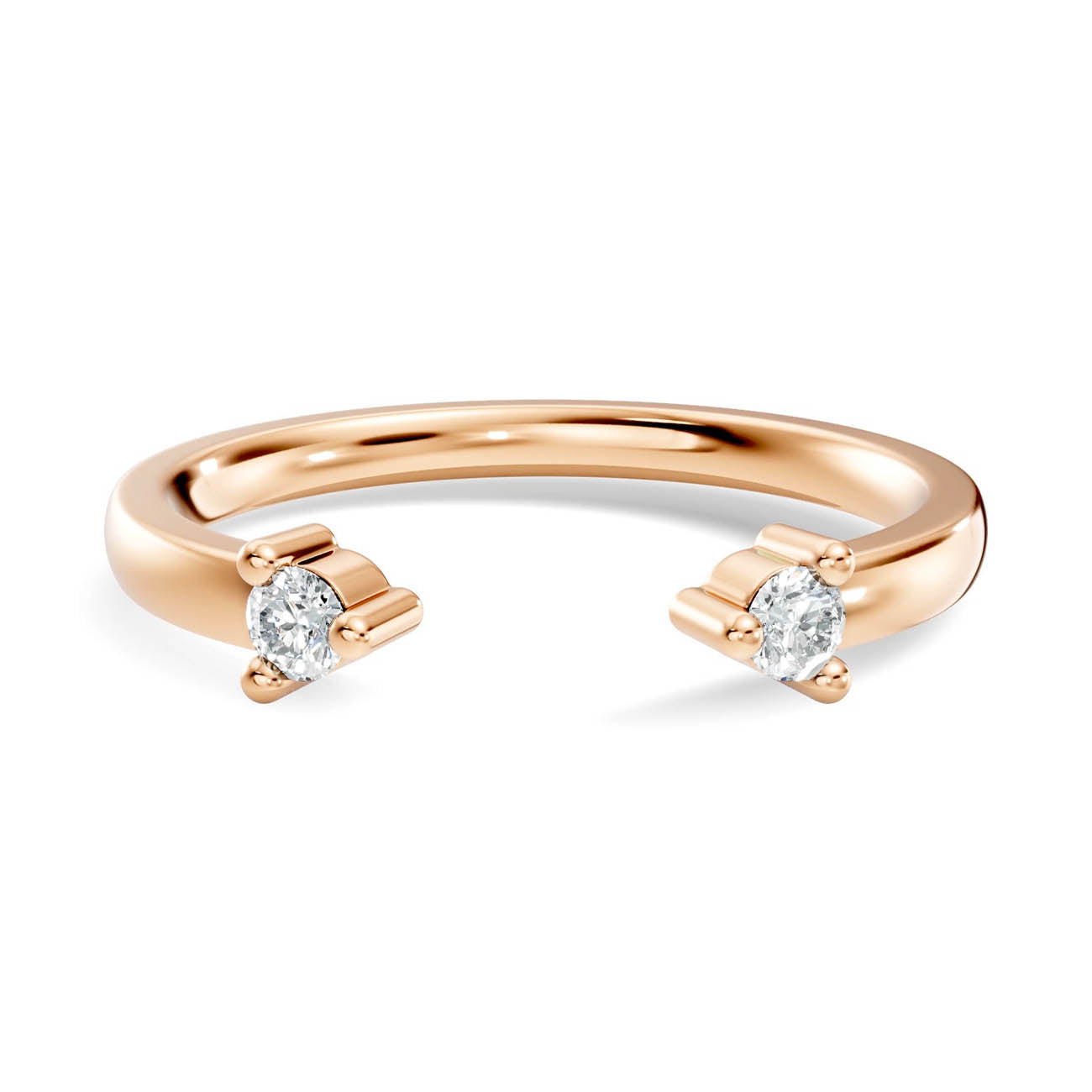 .10 Ct. Open Cuff Diamond Ring with Dual Four-Prong Settings (24-c copy) 6