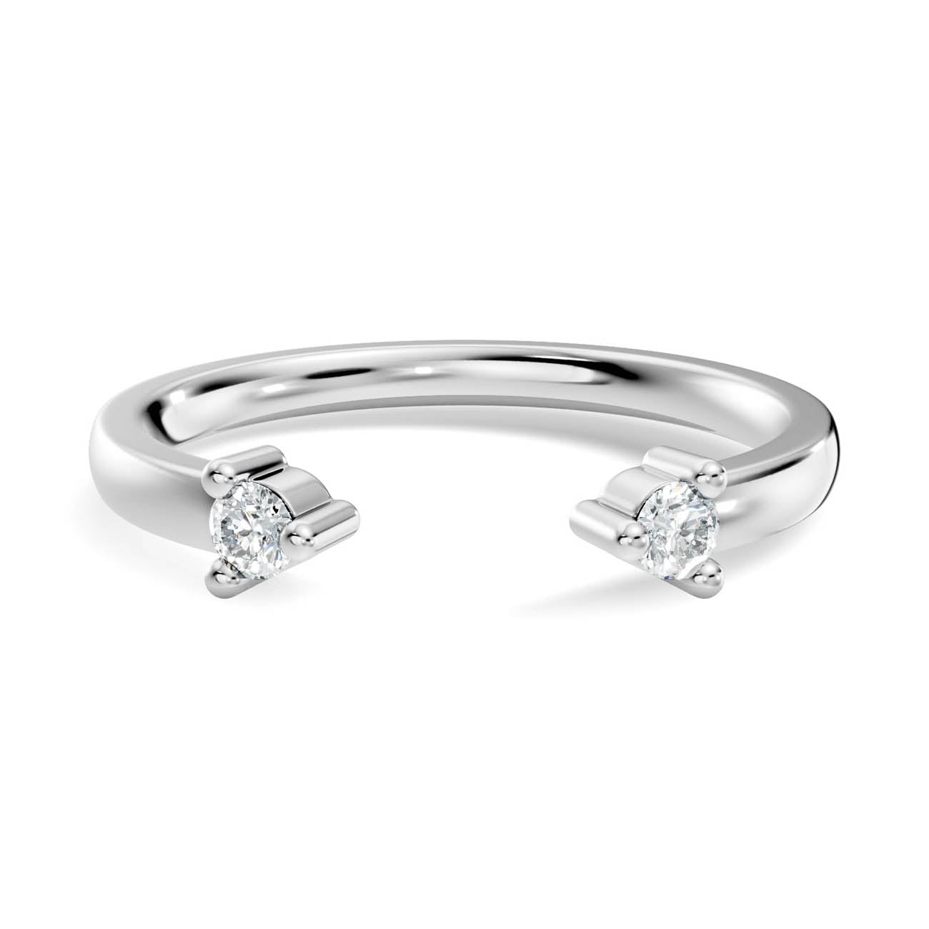 .10 Ct. Open Cuff Diamond Ring with Dual Four-Prong Settings (24-c copy) 10