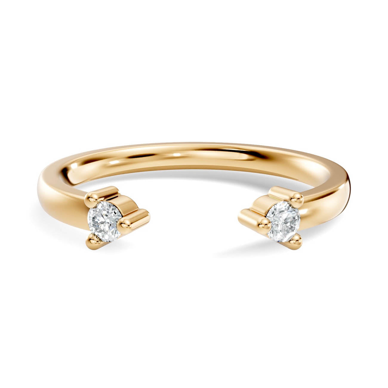.10 Ct. Open Cuff Diamond Ring with Dual Four-Prong Settings (24-c copy) 3