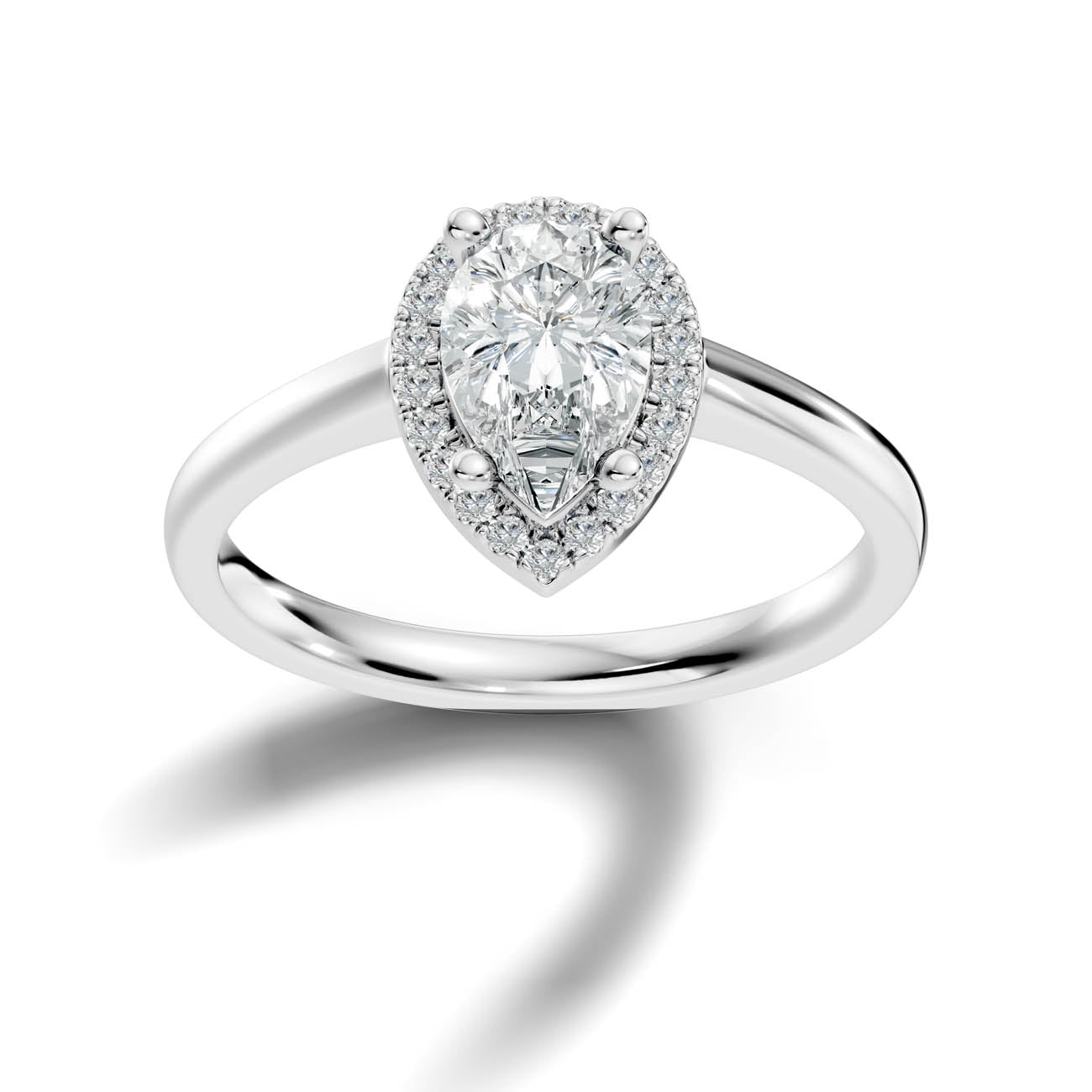 .50-1.00 Ct. Pear-Shaped Diamond Halo Ring with Four-Prong Setting (ja1-e copy)