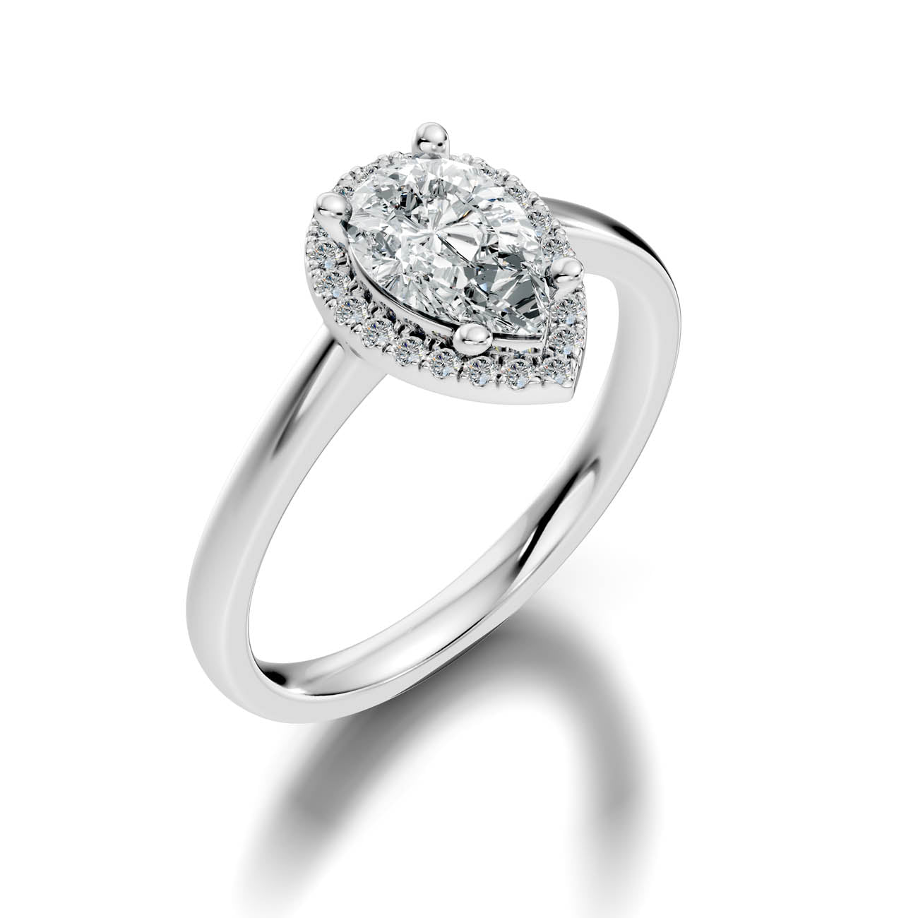 .50-1.00 Ct. Pear-Shaped Diamond Halo Ring with Four-Prong Setting (ja1-e copy) 13