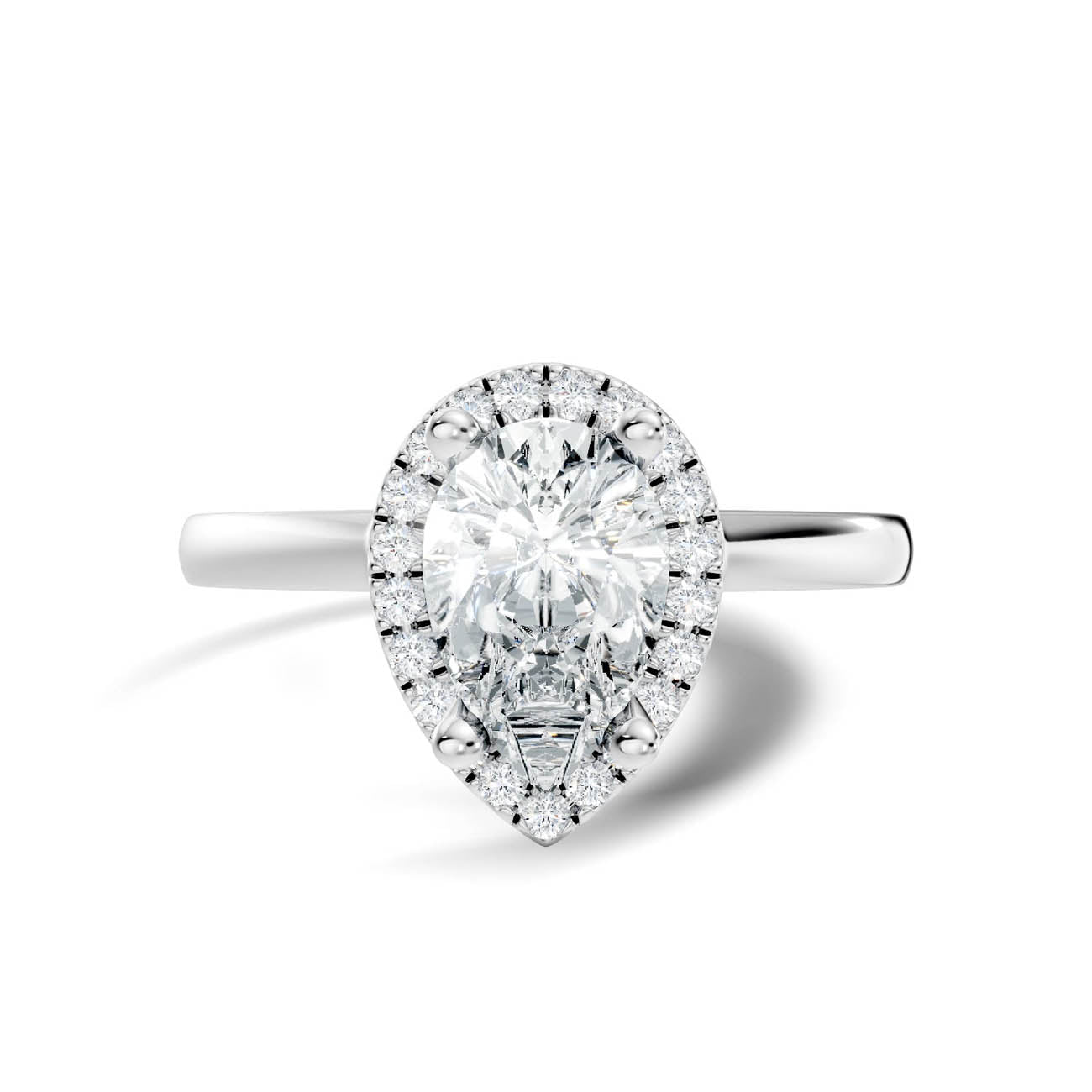 .50-1.00 Ct. Pear-Shaped Diamond Halo Ring with Four-Prong Setting (ja1-e copy) 10