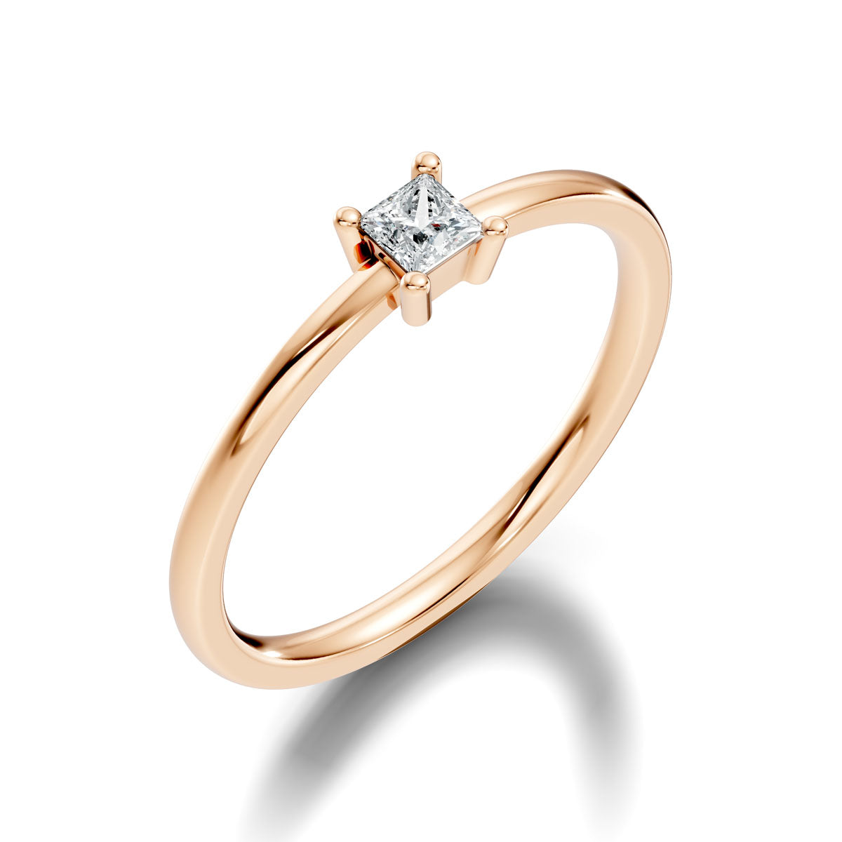 .10 Ct. Classic Princess Cut Diamond Solitaire Ring with Four-Prong Setting (ja7-c copy) 9