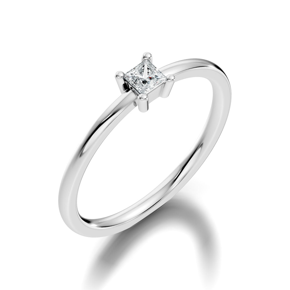 .10 Ct. Classic Princess Cut Diamond Solitaire Ring with Four-Prong Setting (ja7-c copy) 10