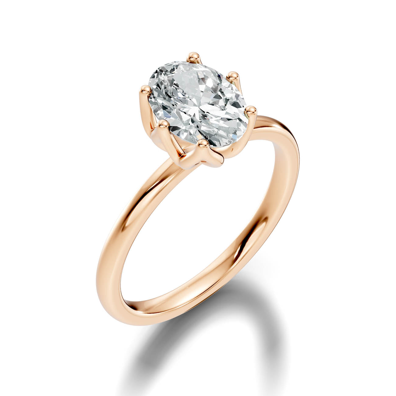 .50-1.50 Ct Classic Oval Diamond Solitaire Ring with Four-Prong Setting (ja15-b copy) 9