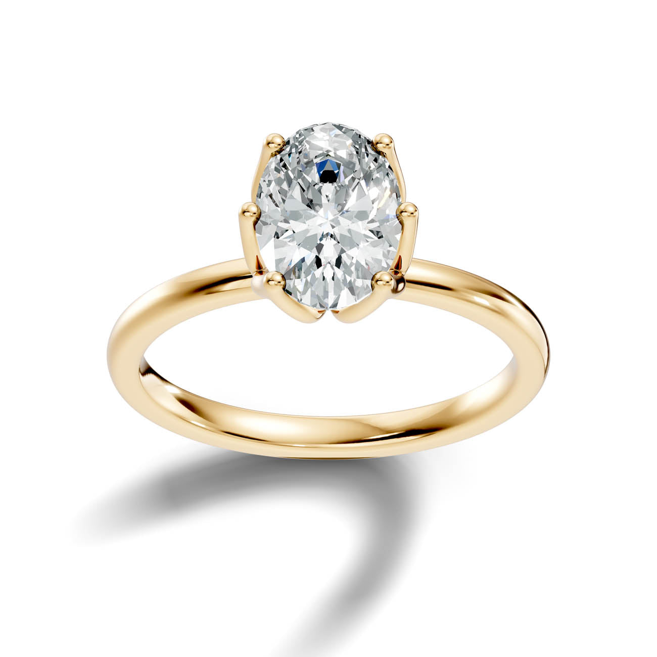 .50-1.50 Ct Classic Oval Diamond Solitaire Ring with Four-Prong Setting (ja15-b copy) 5