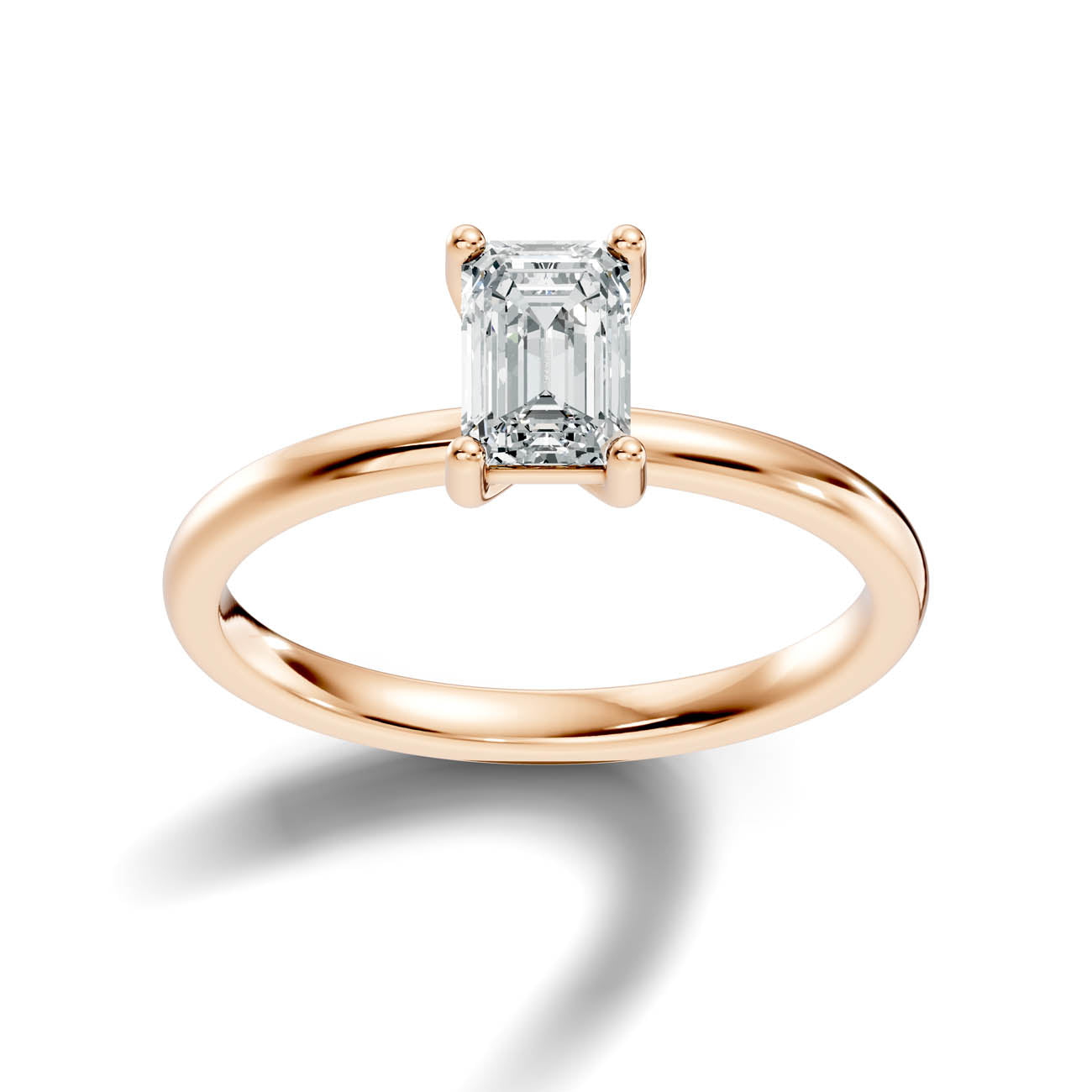.50-1.50 Ct. Emerald-Cut Diamond Solitaire Ring with Four-Prong Setting (ja16-c copy) 7