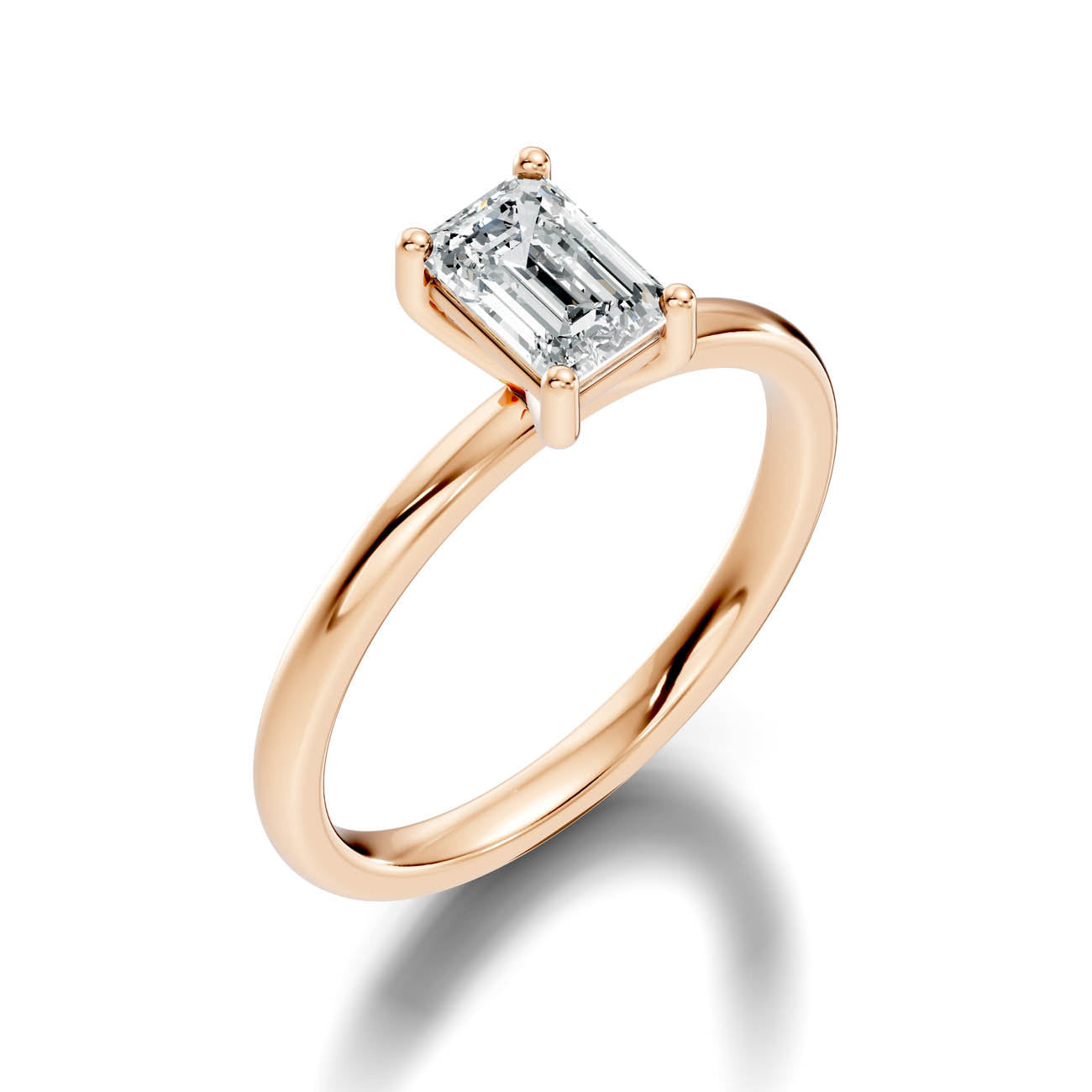 .50-1.50 Ct. Emerald-Cut Diamond Solitaire Ring with Four-Prong Setting (ja16-c copy) 9