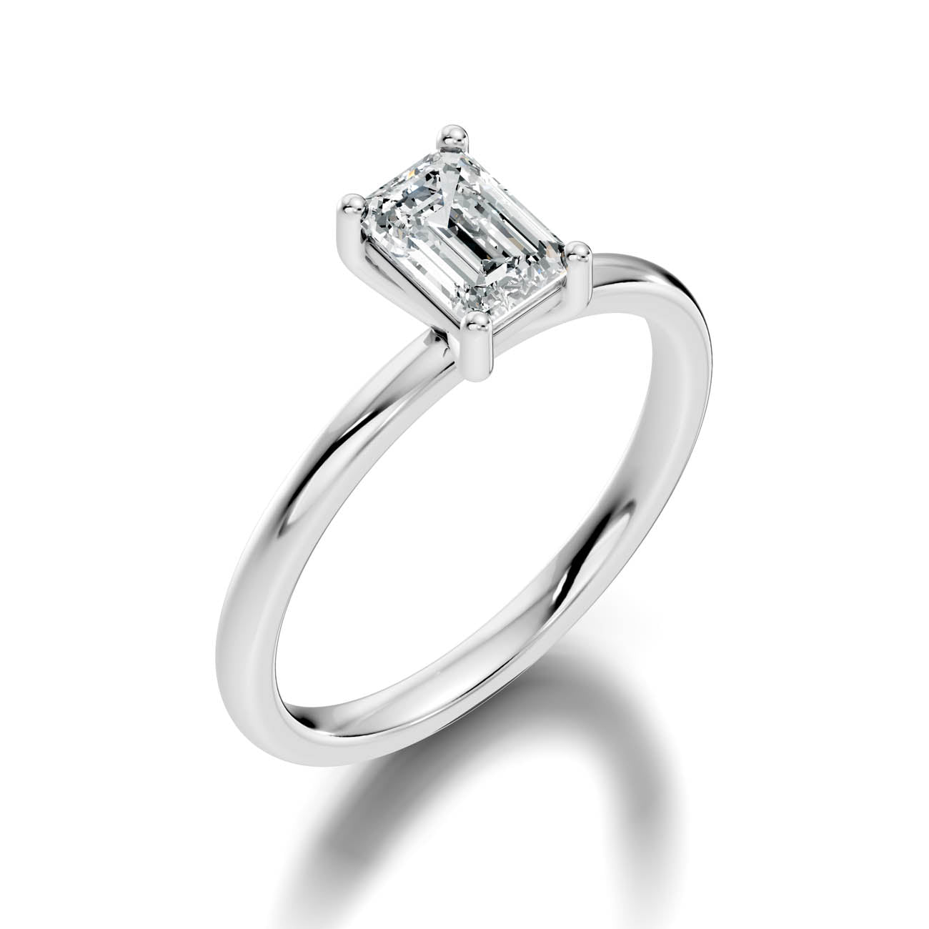 .50-1.50 Ct. Emerald-Cut Diamond Solitaire Ring with Four-Prong Setting (ja16-c copy) 13