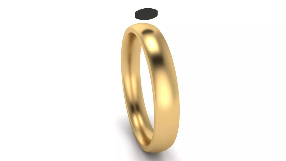 Traditional Wedding Band with Rounded High-Polish Finish (TBW-3MM) 18