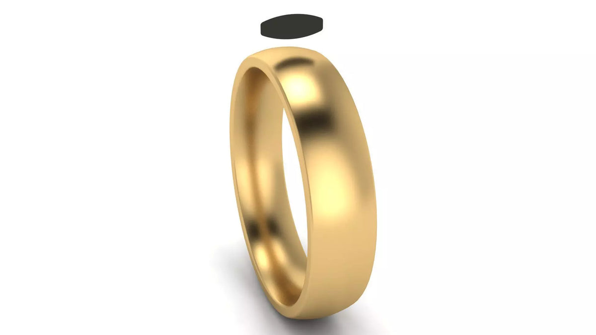 Traditional Wedding Band with Rounded High-Polish Finish (TBW-4MM) 18