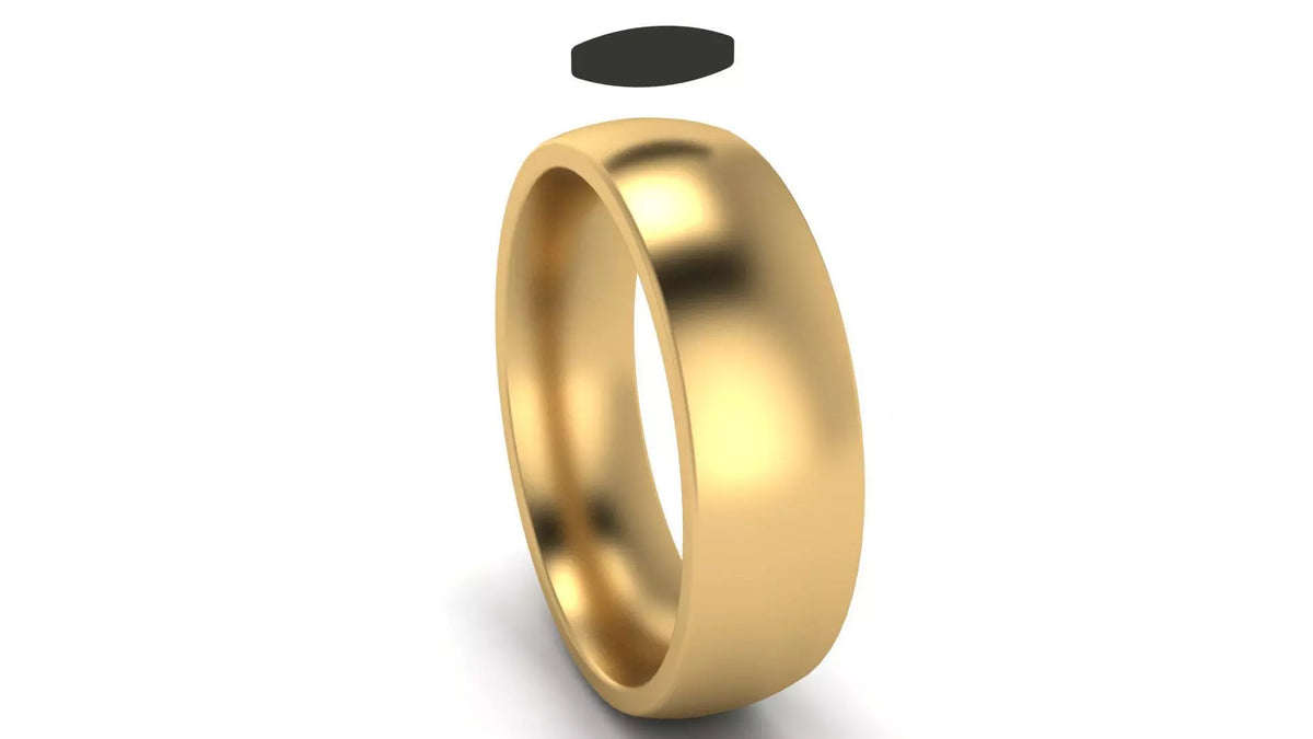 Classic High-Polish Rounded Wedding Band (TBW-5MM) 16