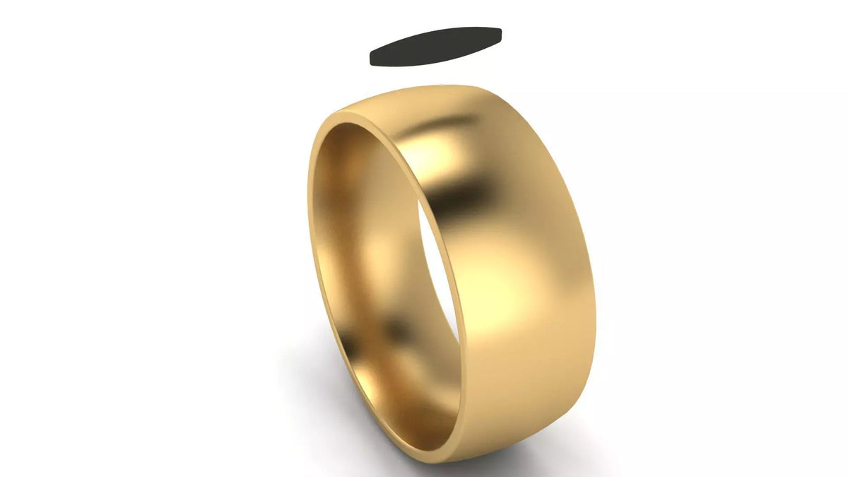 Classic Extra Wide High-Polish Domed Wedding Band (TBW-8MM) 17